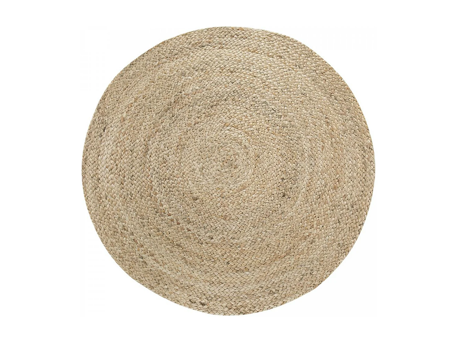 Tapis rond Ø80cm tissé en jute motif uni pour chambre JUTERON
