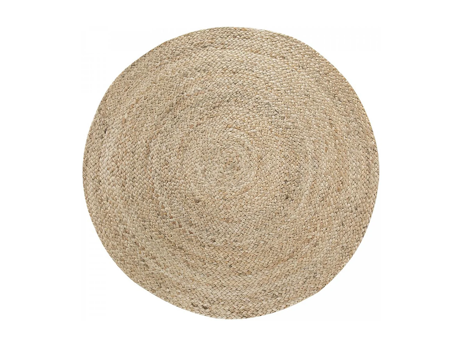 Tapis rond Ø80cm tissé en jute motif uni pour chambre JUTERON