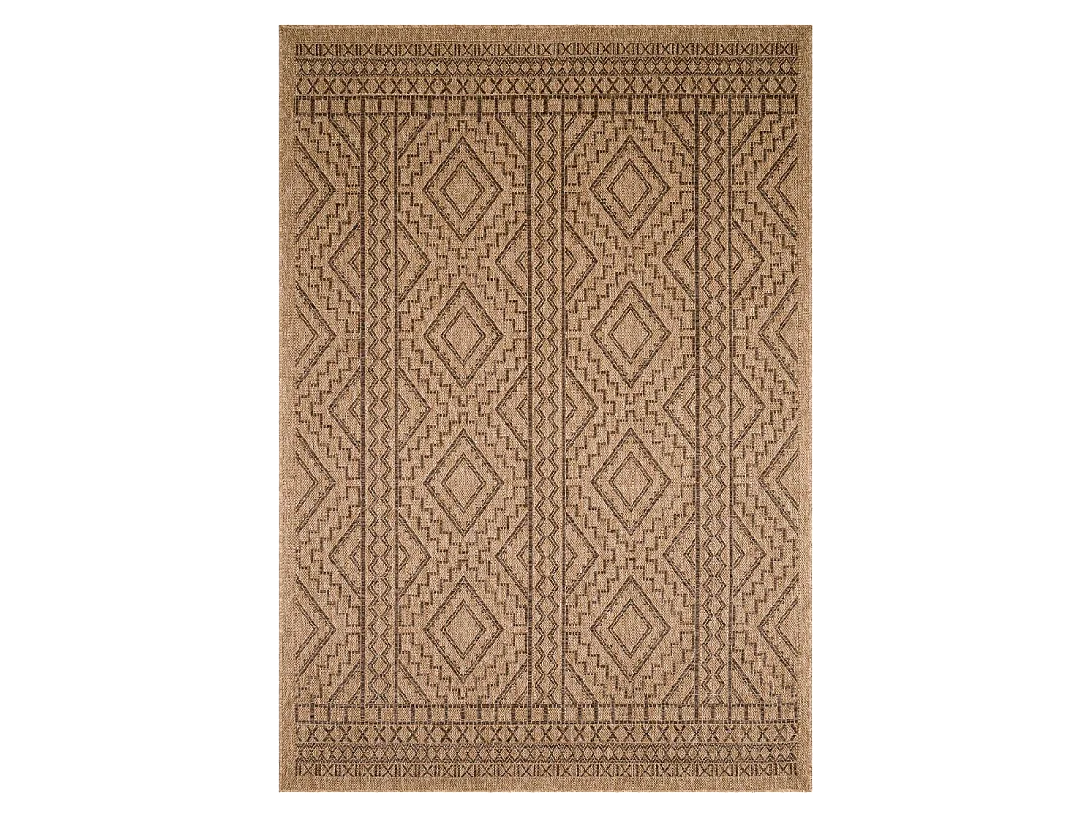 Tapis extérieur 60x180 tissé kilim marron JUTE ART 2