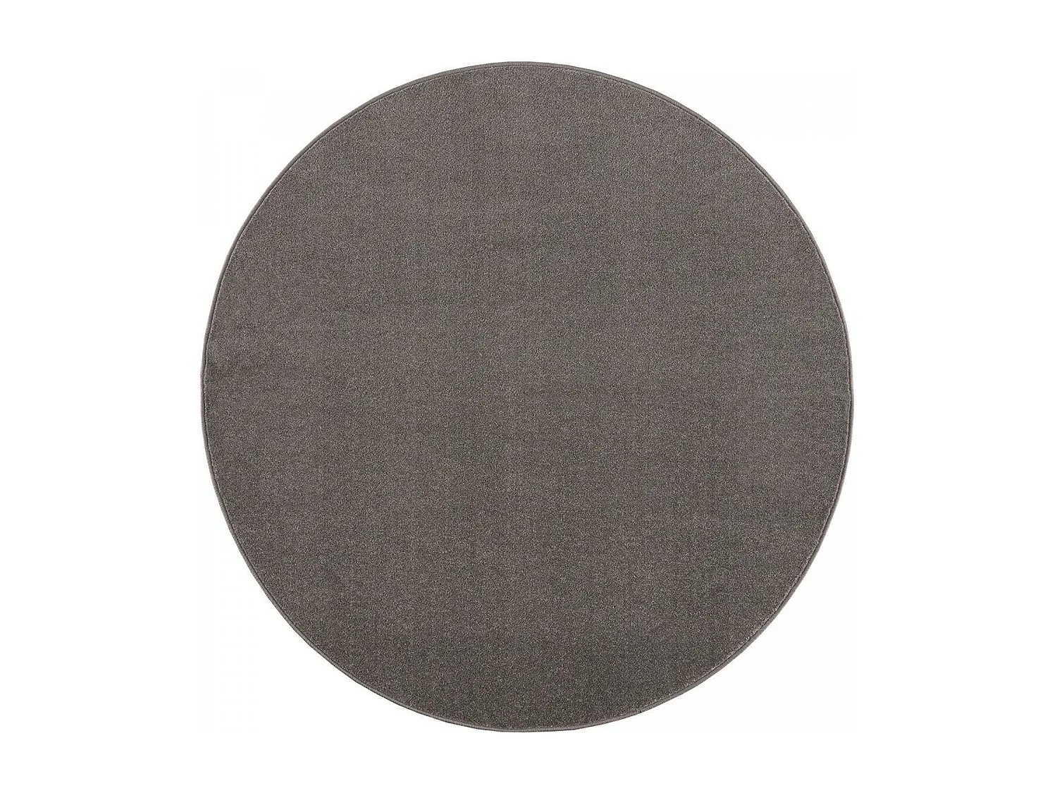 tapis salle de jeux Ø150cm tissé gris rond motif uni NOSSA