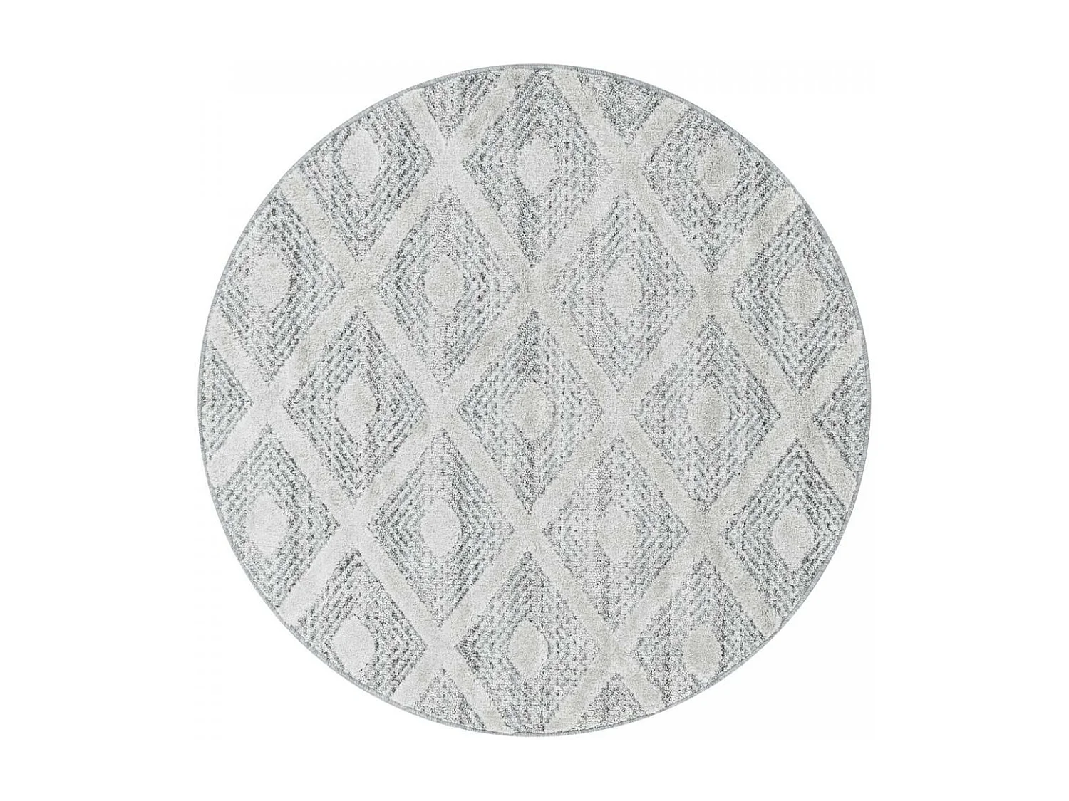 tapis salon 160x230 tissé gris et blanc rectangle motif scandinave PISTIOUM