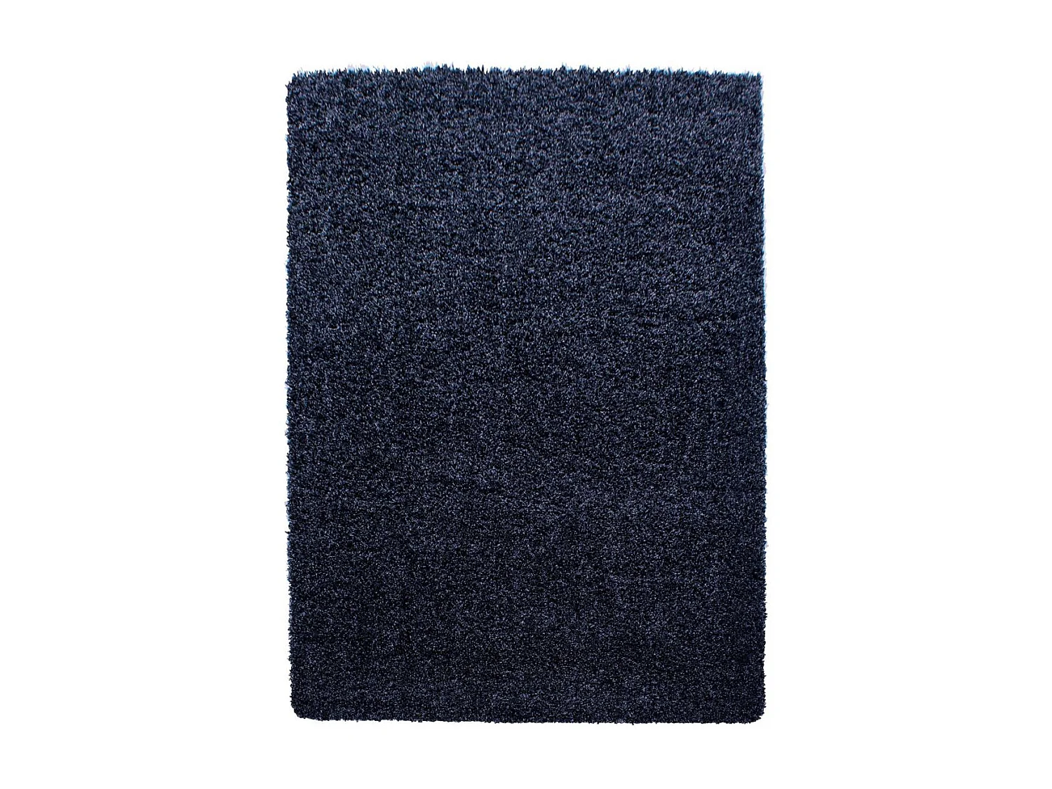 Alfombra Shaggy de pelo largo 60x110 rectangular tejida azul marino con motivos lisos UNI L