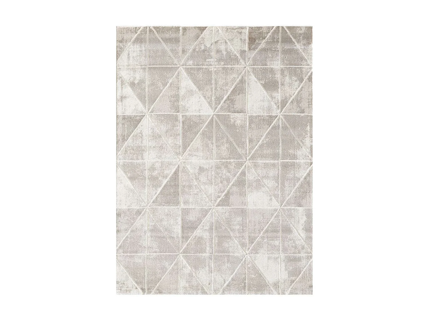 tapis salon 160x220 tissé crème rectangle motif géométrique LYN7 VOLITRO