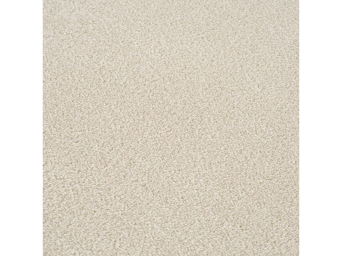 tapis couloir 80x200 tissé crème rectangle motif uni NOSSA