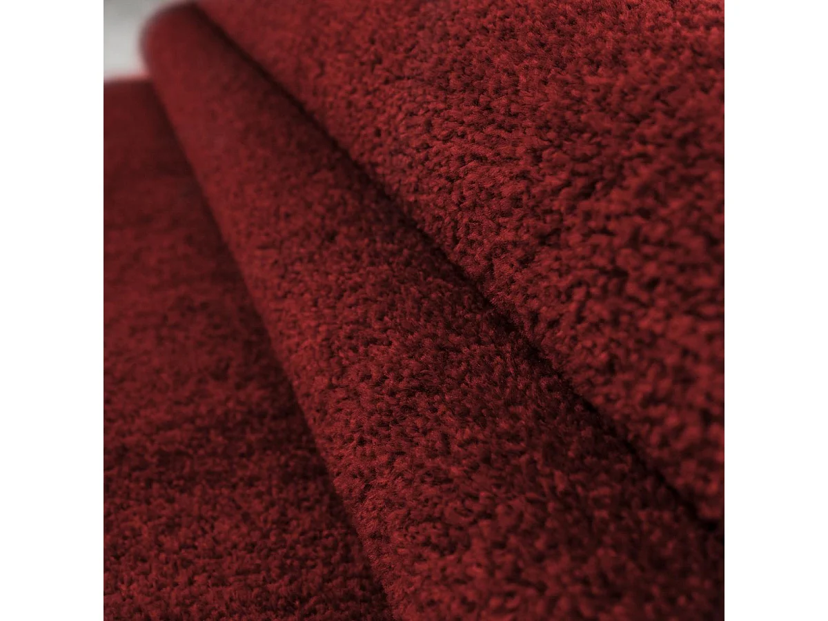 tapis salon 160x230 tissé rouge rectangle motif uni SOULA