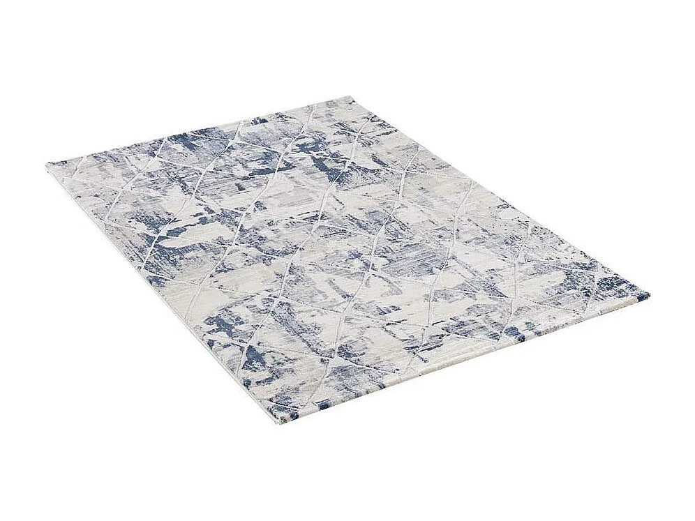 tapis chambre 80x150 tissé crème rectangle motif géométrique LYN7 DUSTY