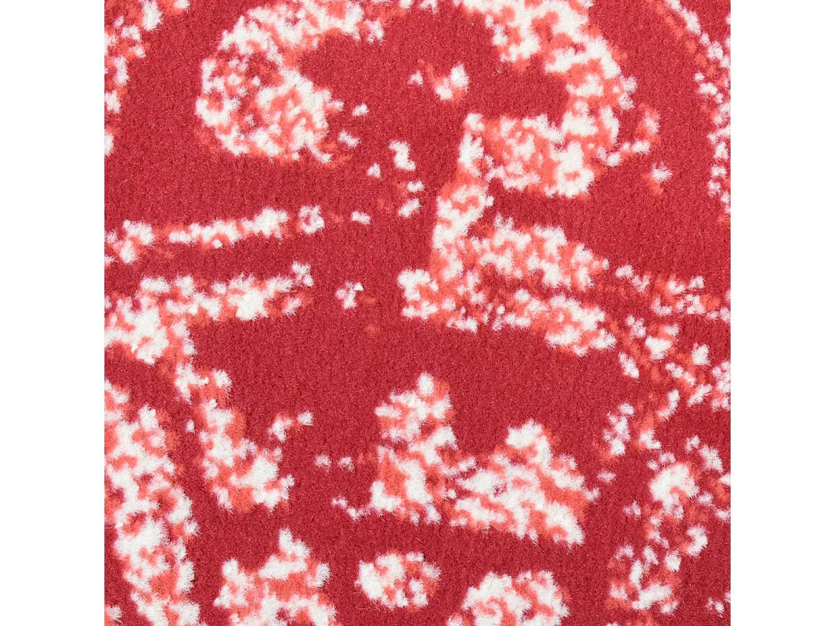 tapis chambre 120x170 tissé rouge et beige rectangle motif rétro-vintage