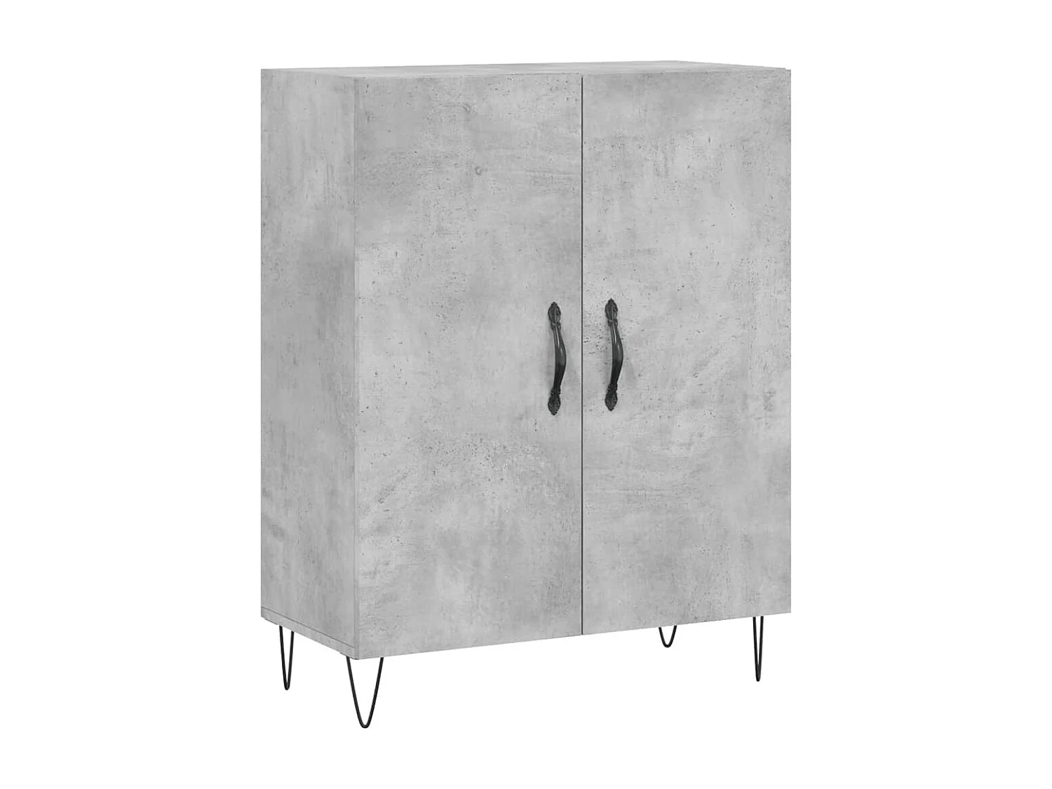 Buffet gris béton 69,5x34x90 cm bois d'ingénierie