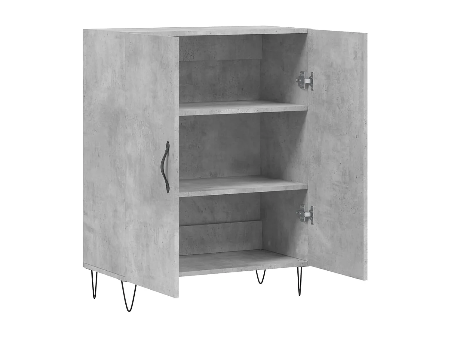 Buffet gris béton 69,5x34x90 cm bois d'ingénierie