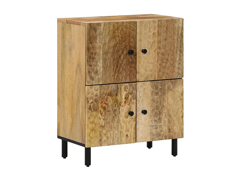 Armoire latérale 60x33x75 cm bois massif de manguier