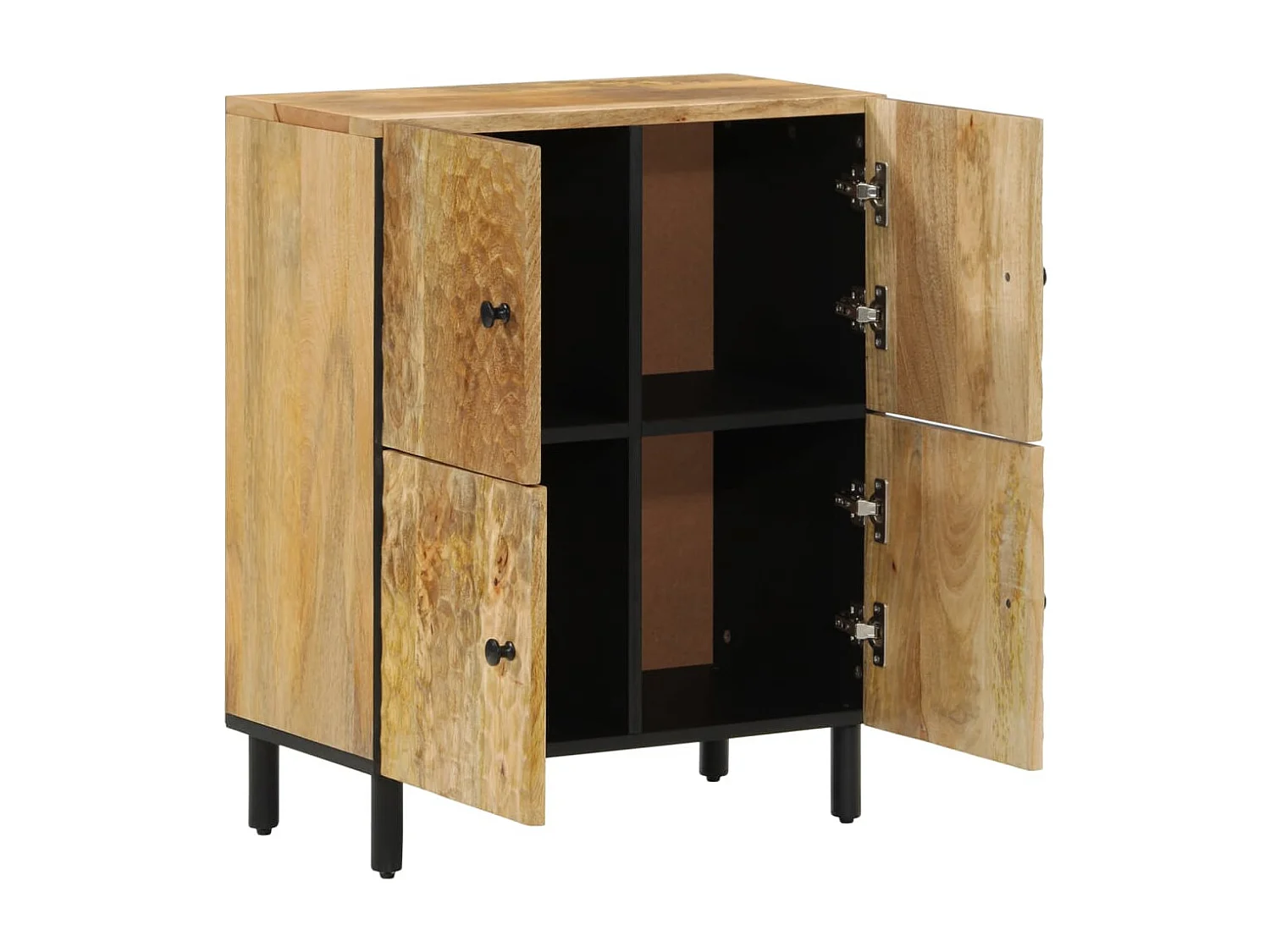 Armoire latérale 60x33x75 cm bois massif de manguier