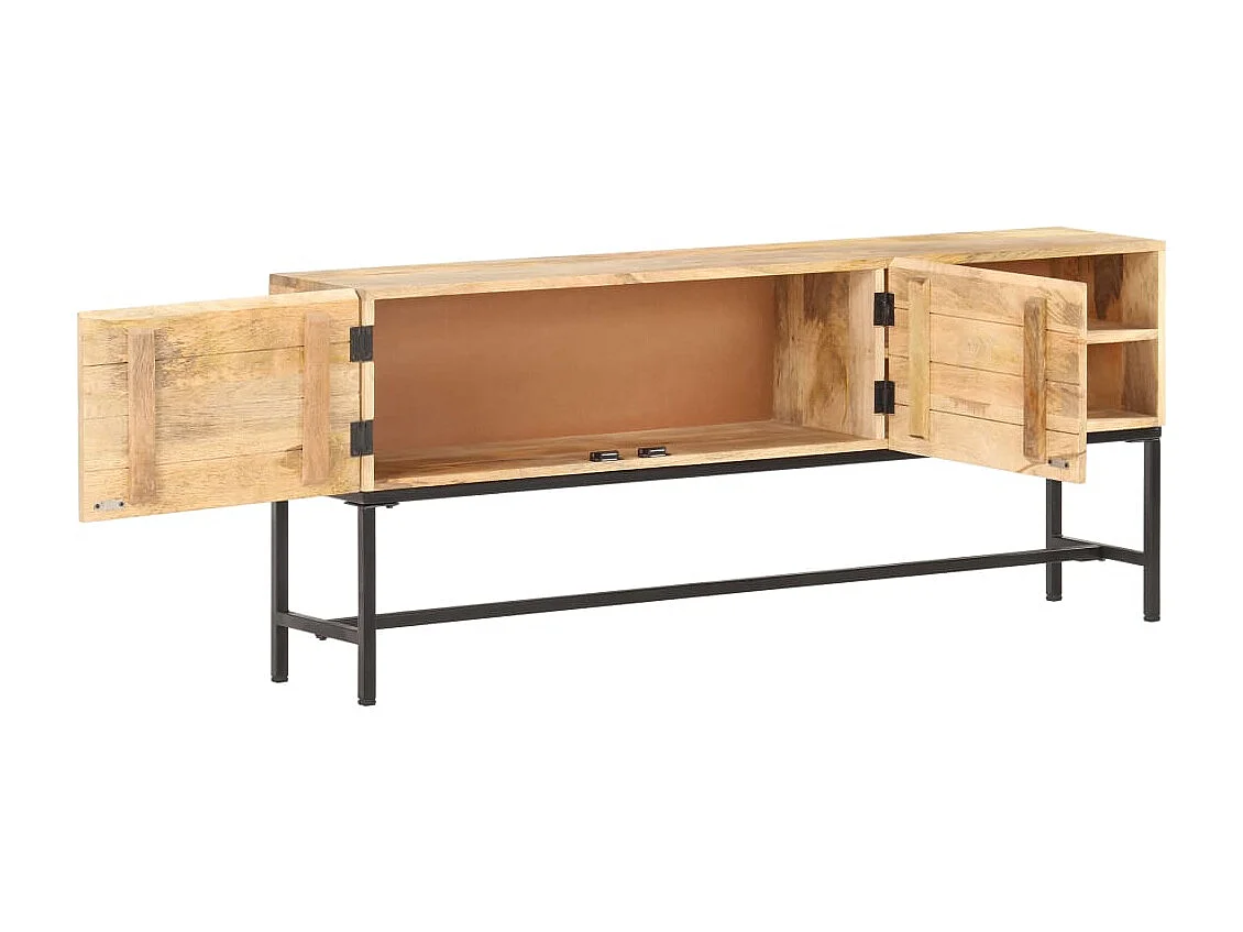 Aparador de madera maciza de mango 145x30x60 cm