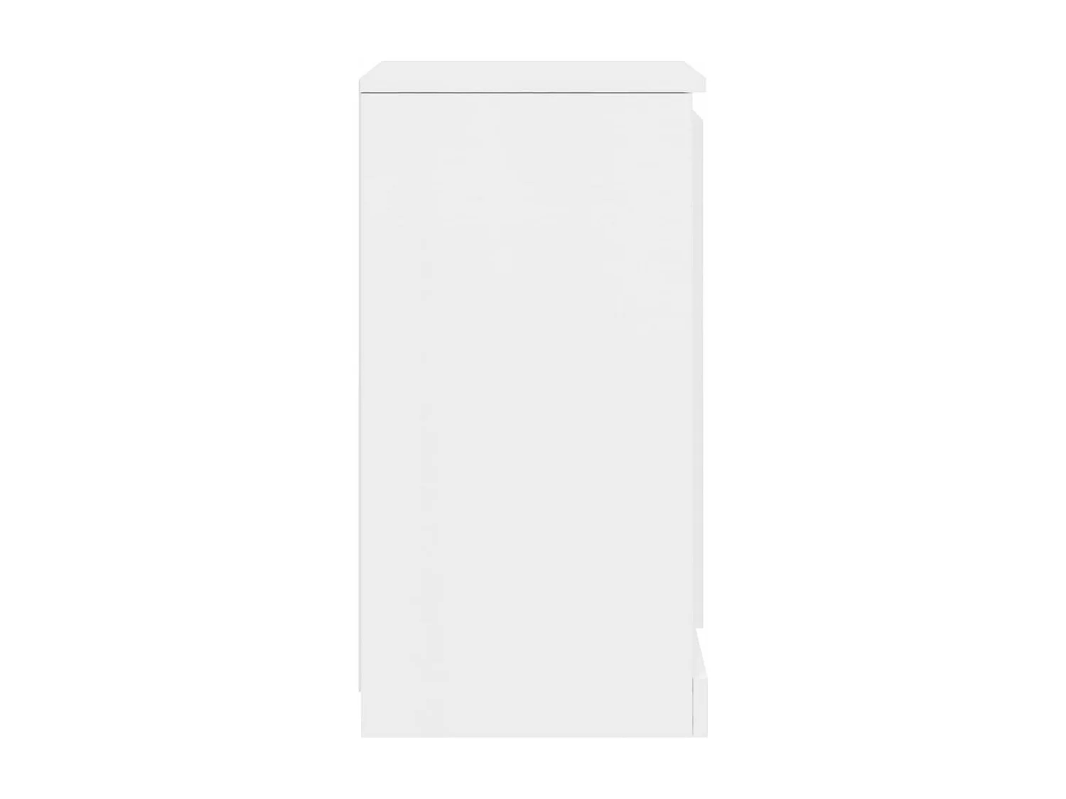 Buffets 2 pièces blanc brillant 37,5x35,5x67,5cm bois d'ingénierie