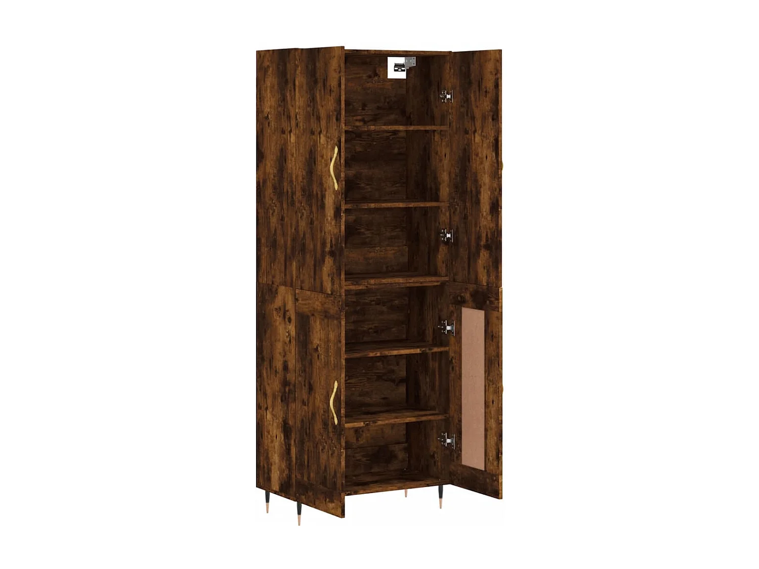 Buffet haut Chêne fumé 69,5x34x180 cm Bois d'ingénierie