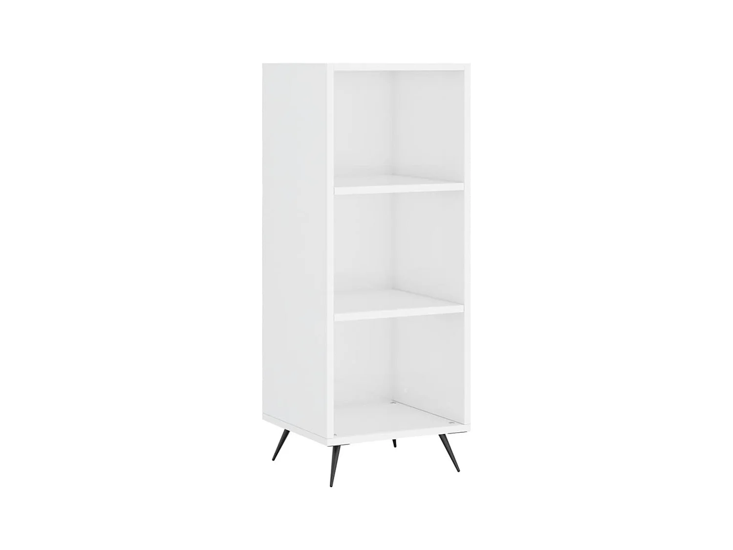 Buffet haut Blanc brillant 34,5x34x180 cm Bois d'ingénierie
