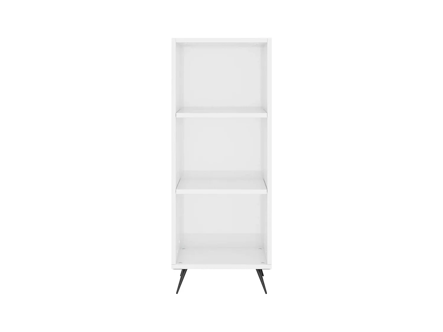 Buffet haut Blanc brillant 34,5x34x180 cm Bois d'ingénierie
