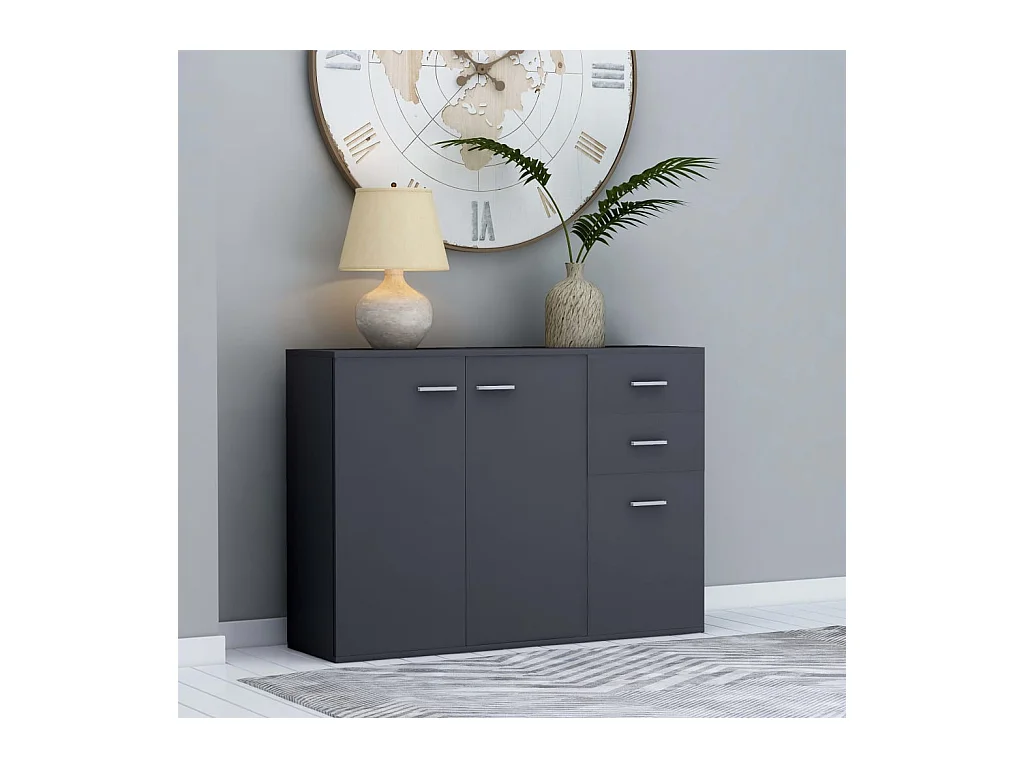Buffet Gris 105x30x75 cm Aggloméré