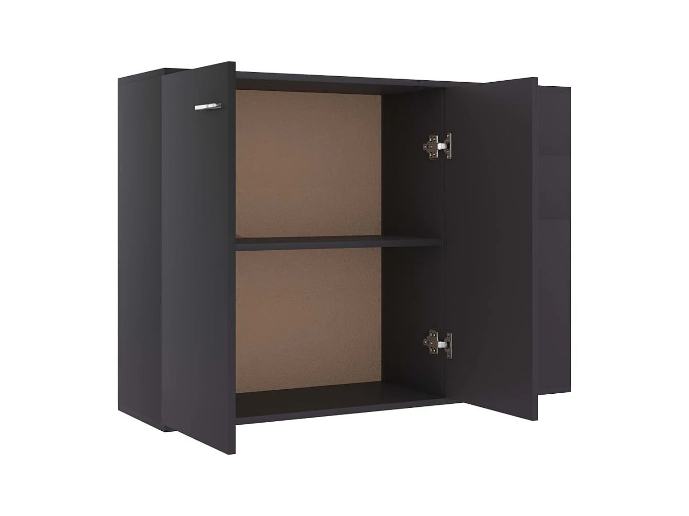 Aparador de madera contrachapada gris 105x30x75 cm