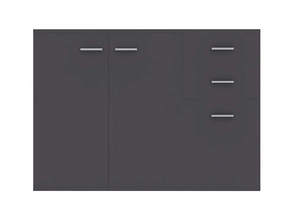 Aparador de madera contrachapada gris 105x30x75 cm