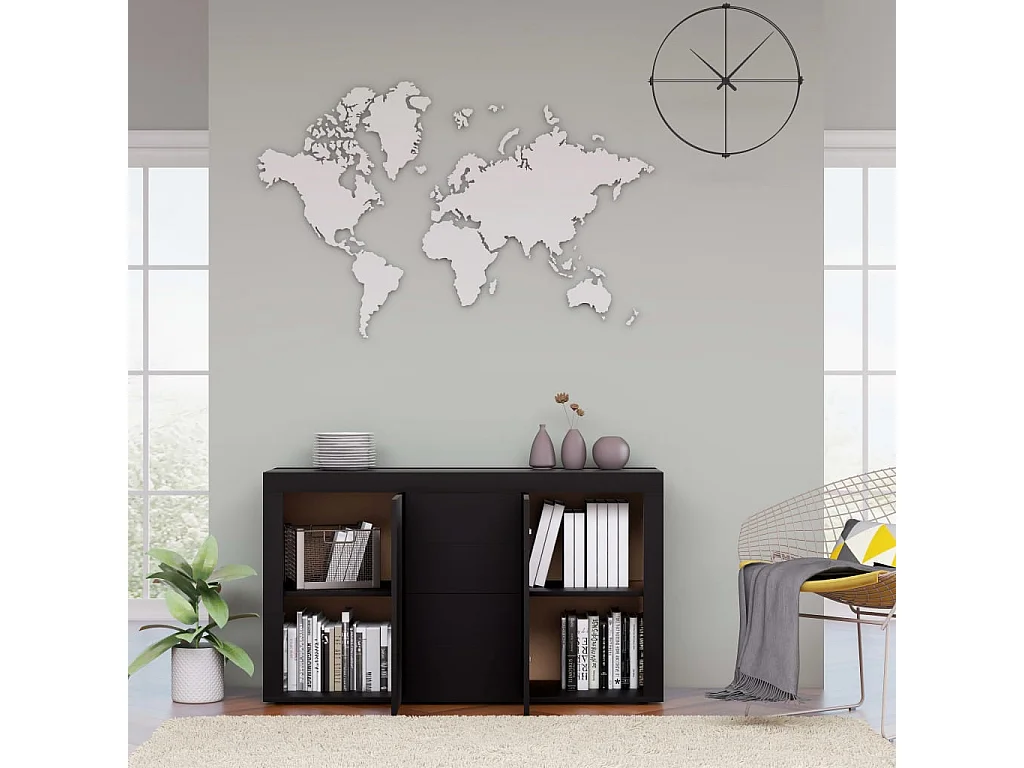 Aparador em contraplacado 120x36x69 cm preto