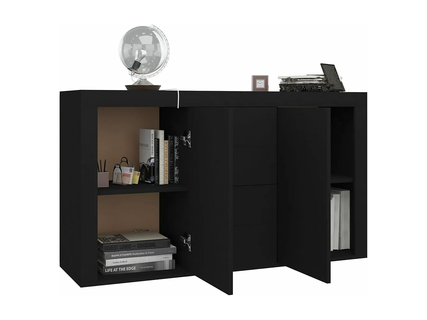 Aparador em contraplacado 120x36x69 cm preto