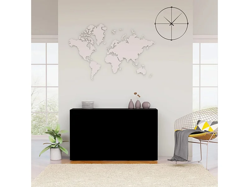 Aparador em contraplacado 120x36x69 cm preto