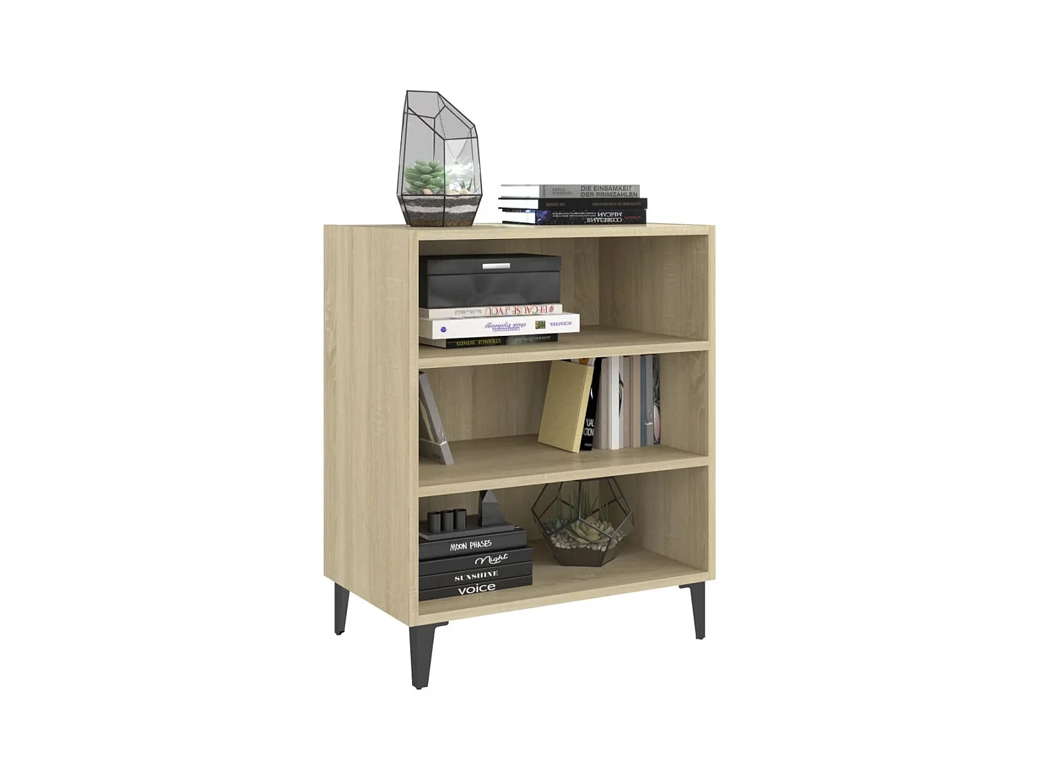 Aparador de madera contrachapada color roble Sonoma 57x35x70 cm