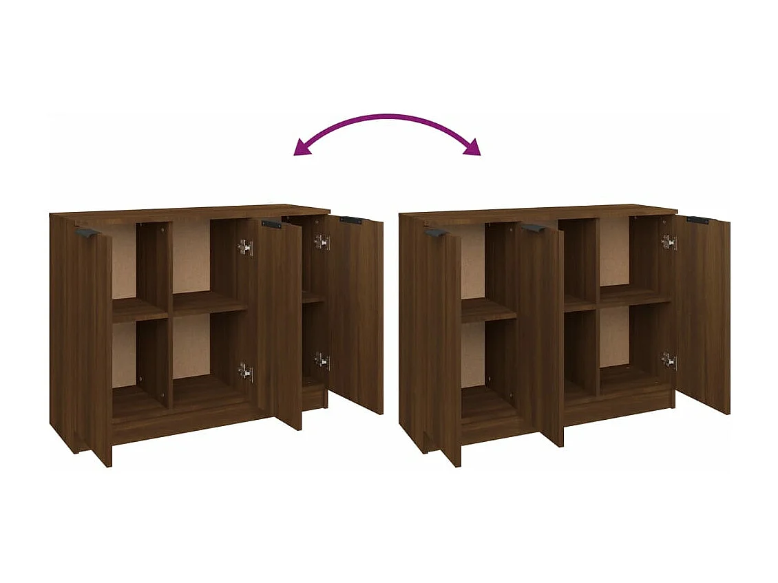 Buffet Chêne marron 90,5x30x70 cm Bois d'ingénierie