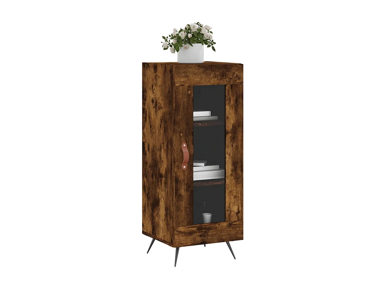 Dressoir 34,5x34x90 cm bewerkt hout gerookt eiken