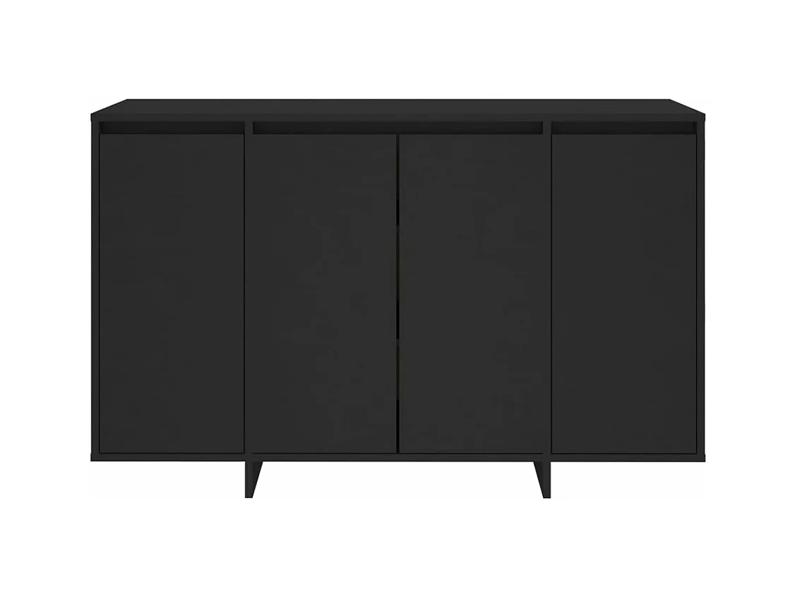 Buffet noir 120x41x75 cm bois d'ingénierie