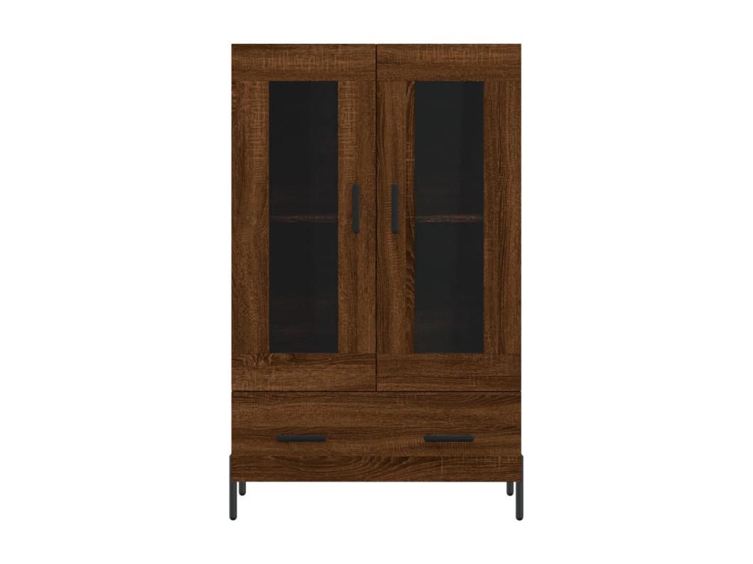 Aparador alto madera de ingeniería roble marrón 69,5x31x115 cm