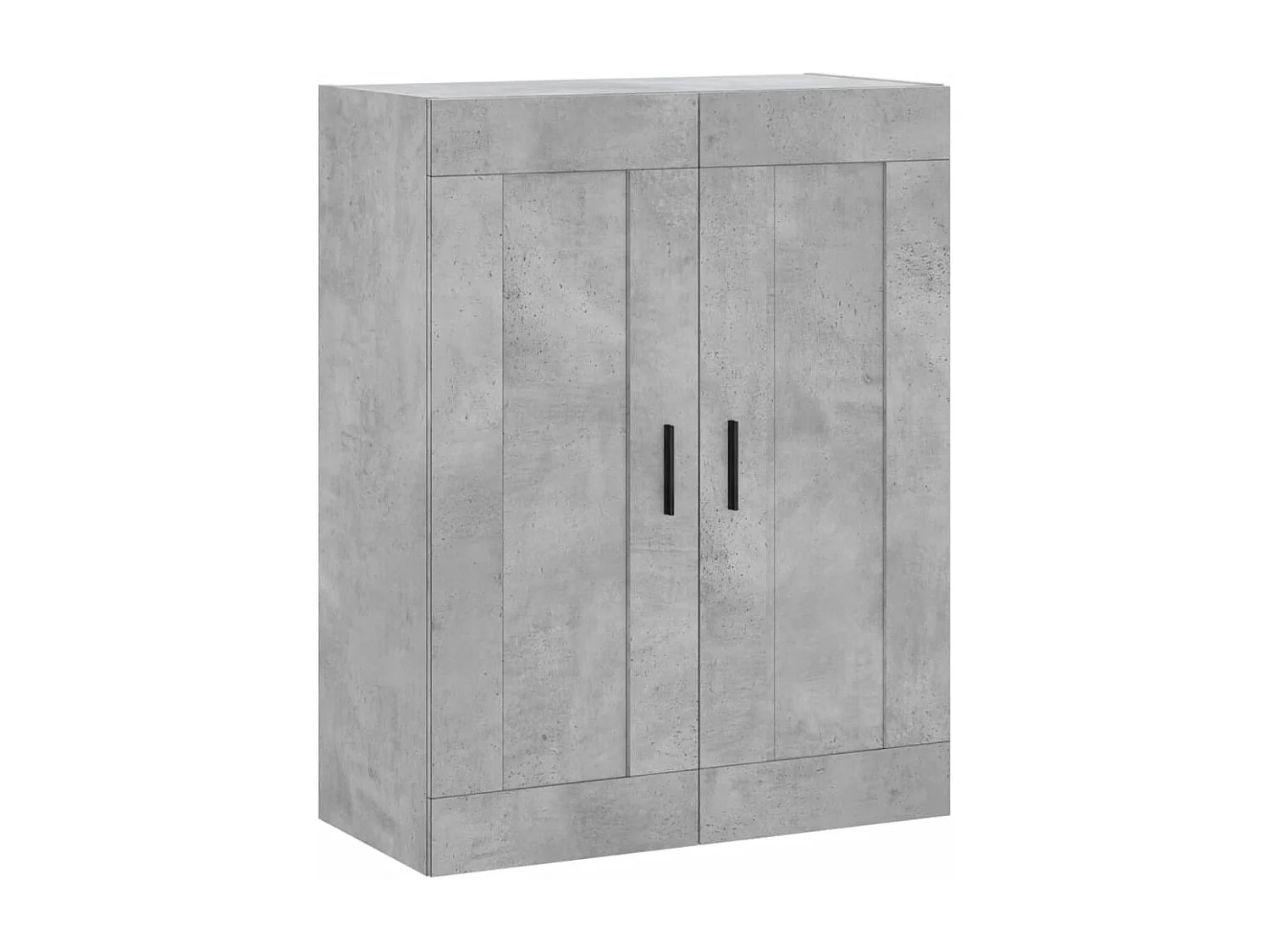 Buffet haut Gris béton 69,5x34x180 cm Bois d'ingénierie