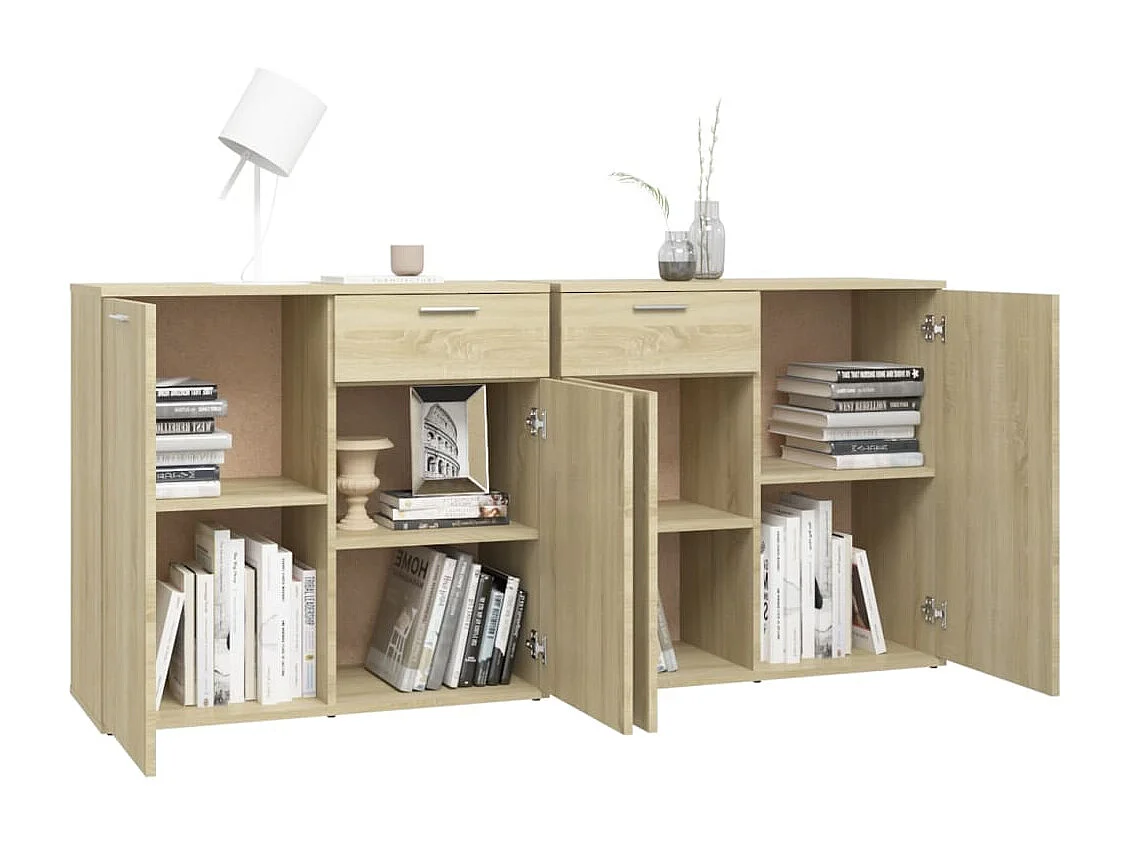 Buffet Chêne sonoma 160x36x75 cm Aggloméré