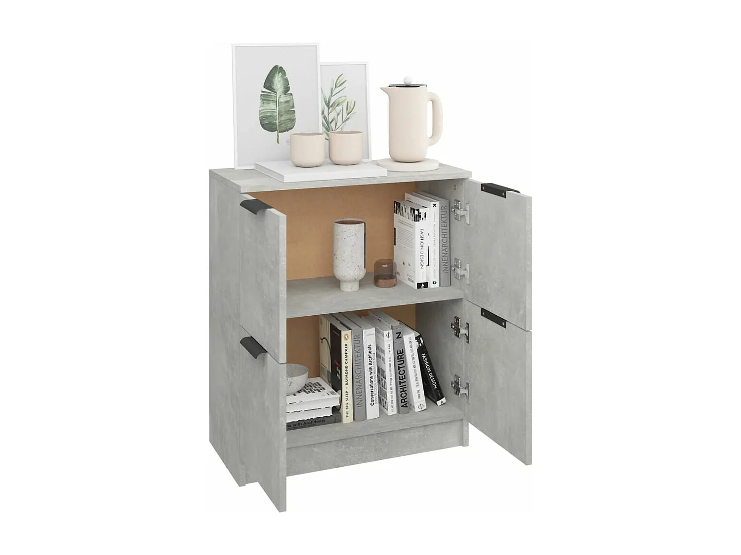 Buffet Gris béton 60x30x70 cm Bois d'ingénierie