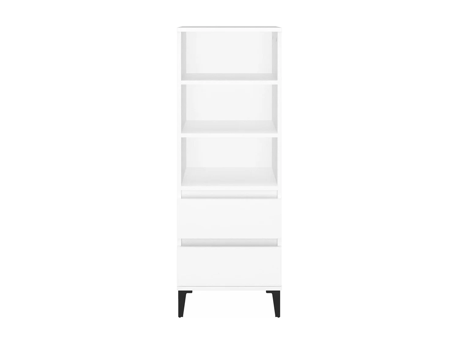 Buffet haut Blanc 40x36x110 cm Bois d'ingénierie