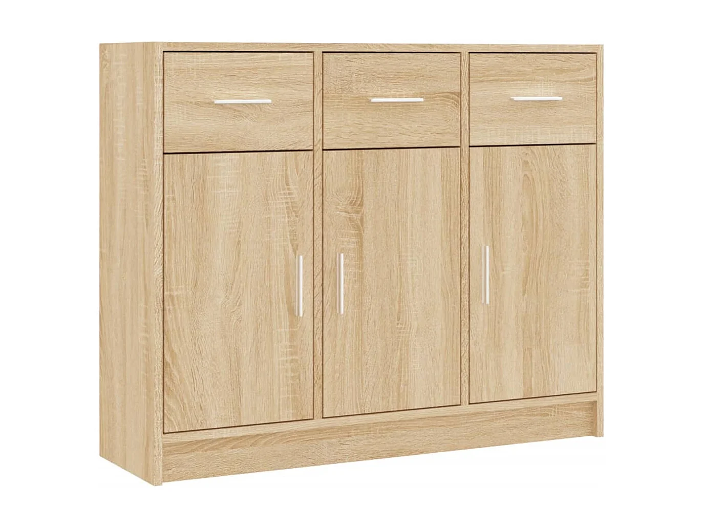 Buffet chêne sonoma 91x28x75 cm bois d'ingénierie