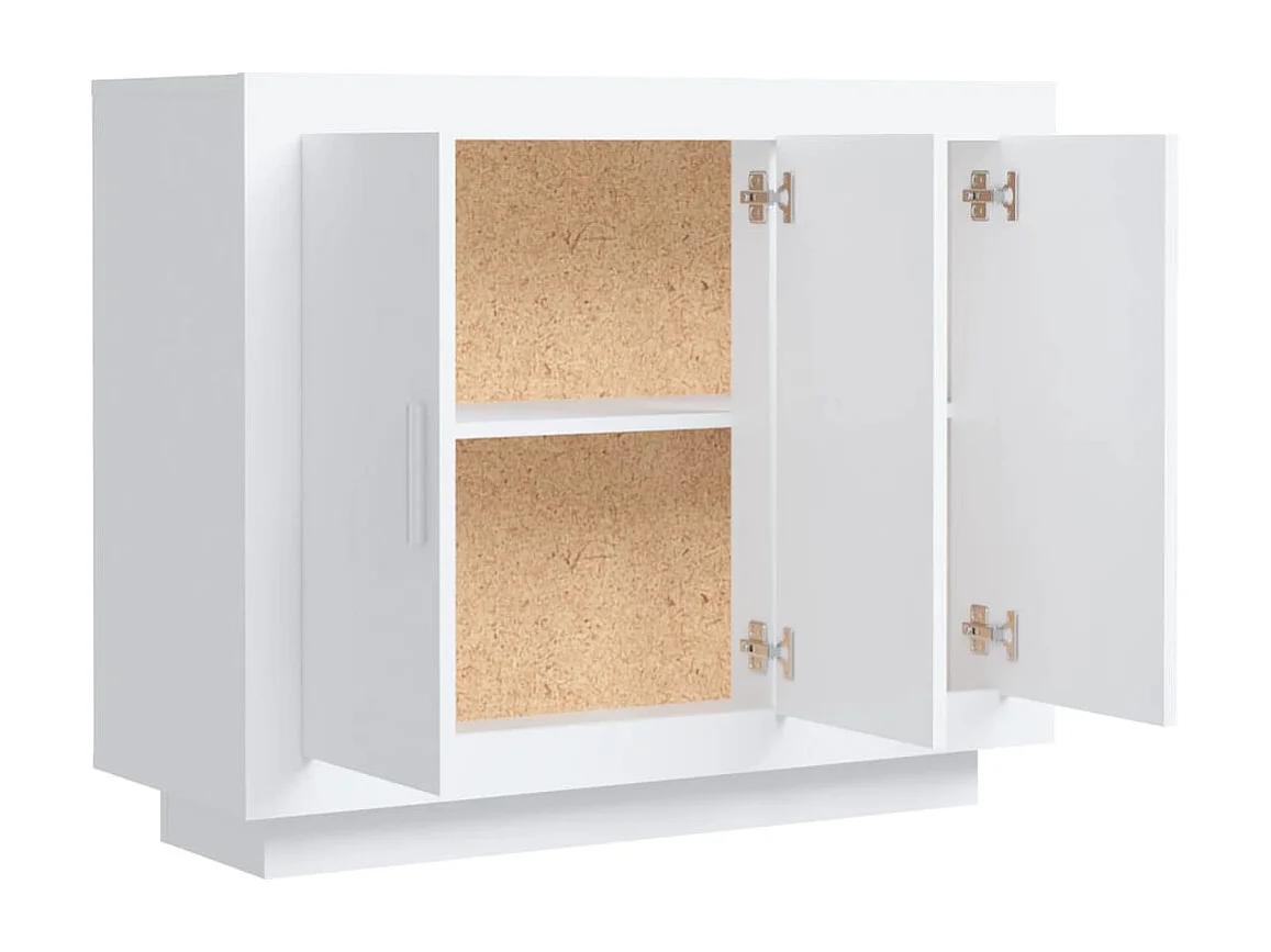 Buffet Blanc 92x35x75 cm Bois d'ingénierie