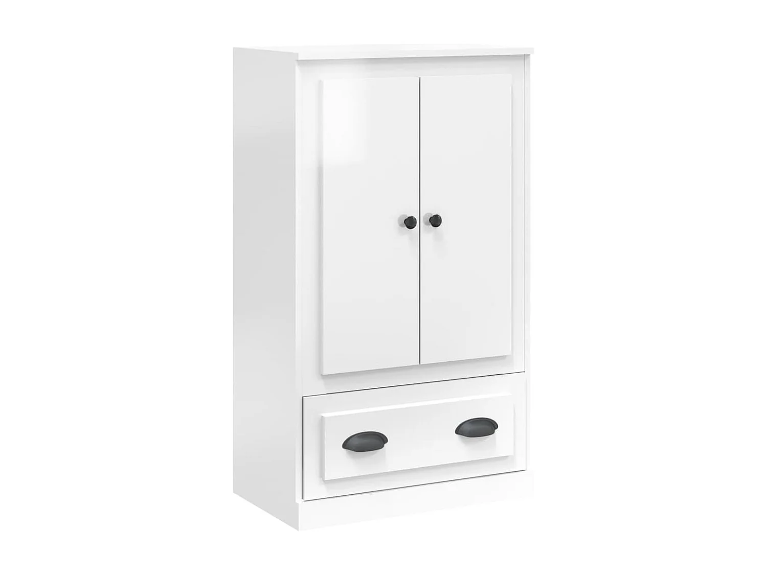 Armário alto derivados madeira 60x35,5x103,5cm branco brilhante