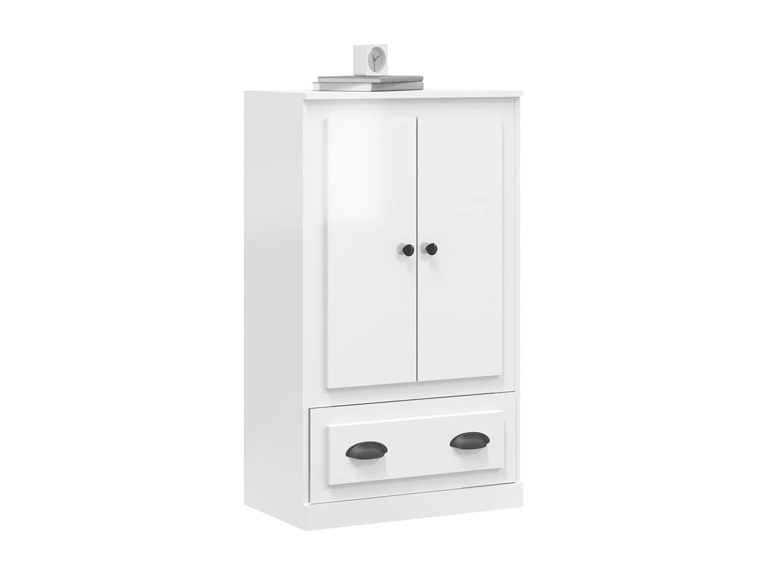 Armário alto derivados madeira 60x35,5x103,5cm branco brilhante