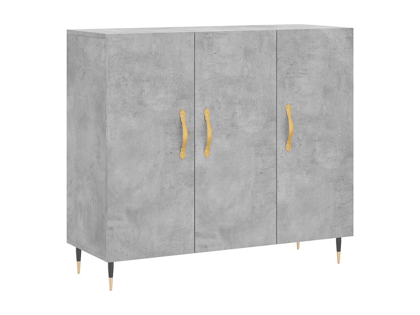 Buffet gris béton 90x34x80 cm bois d'ingénierie