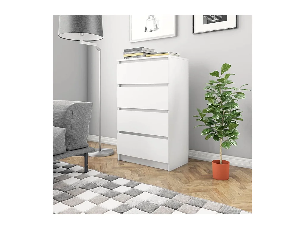 Buffet Blanc 60x35x98,5 cm Bois d'ingénierie