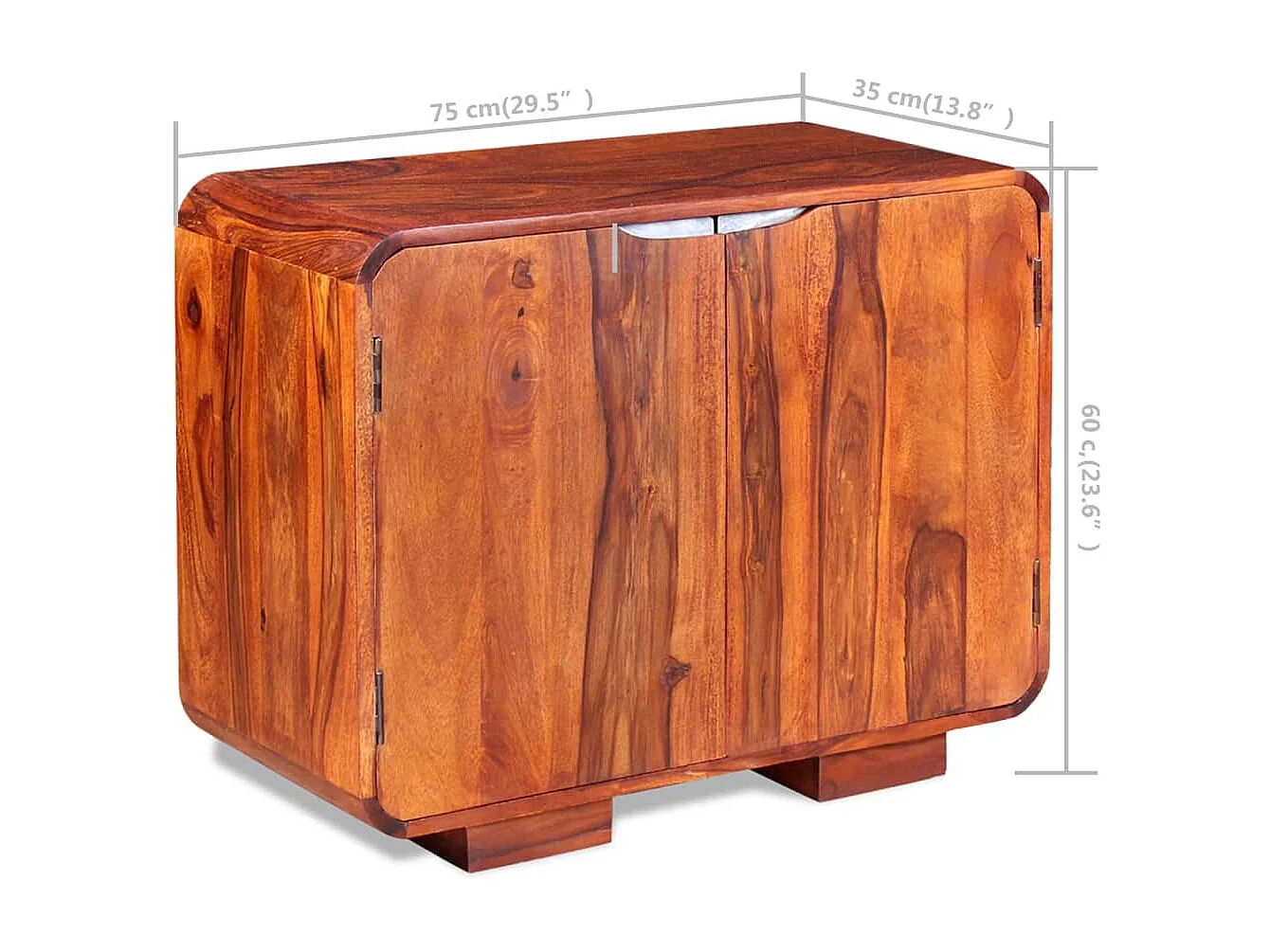 Buffet Bois massif de Sesham 75 x 35 x 60 cm
