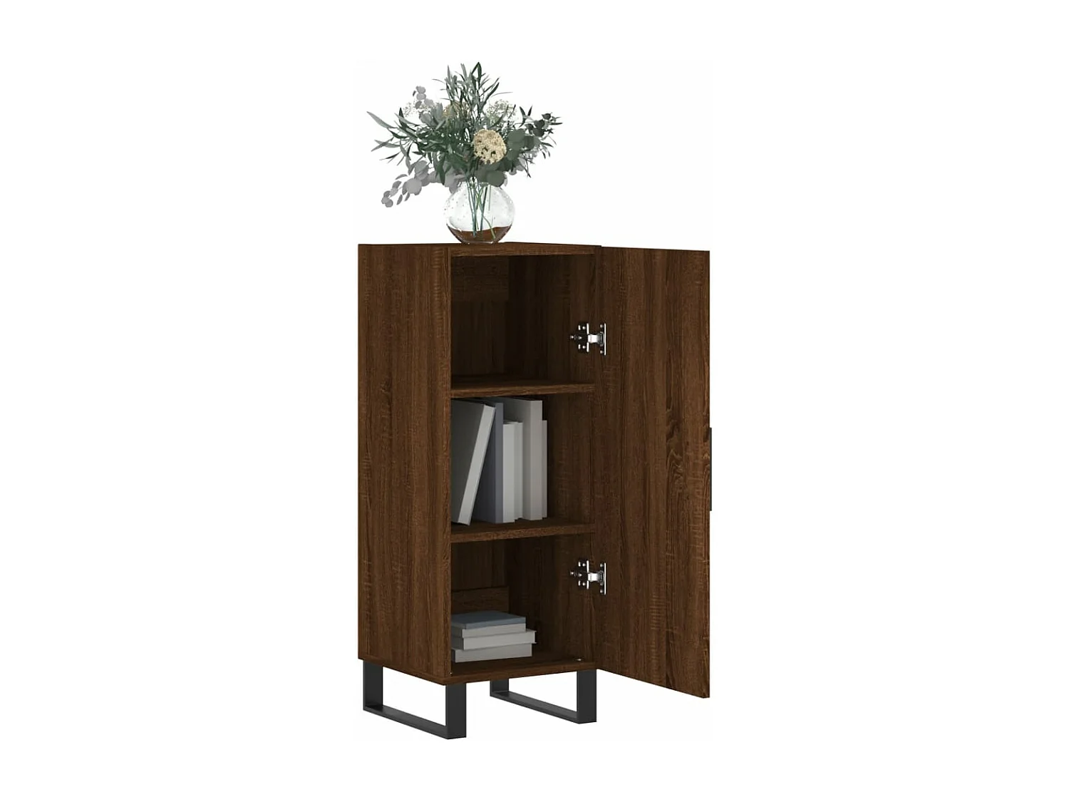 Buffet Chêne marron 34,5x34x90 cm Bois d'ingénierie