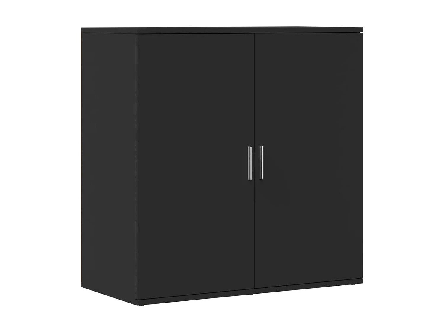 Buffet noir 79x38x80 cm bois d'ingénierie