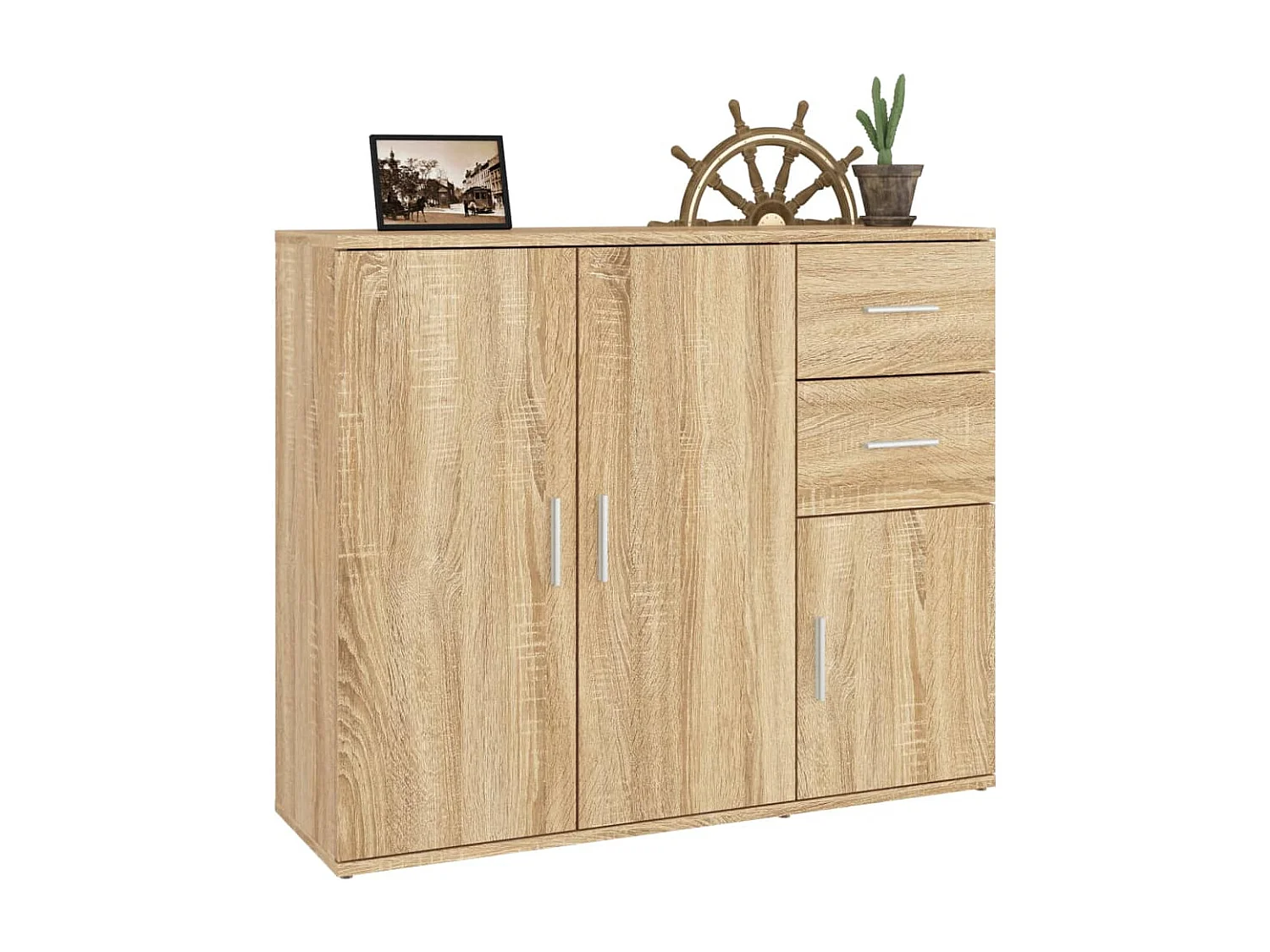 Buffet Chêne sonoma 91x29,5x75 cm Bois d'ingénierie