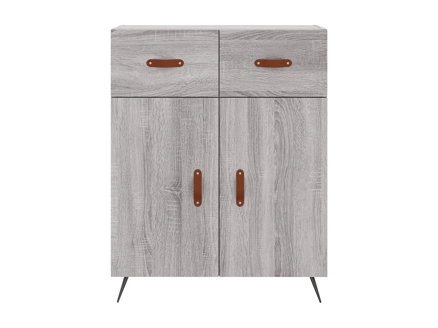 Hoge kastukken69,5x34x180 cm bewerkt hout grijs sonoma eikenkleurig