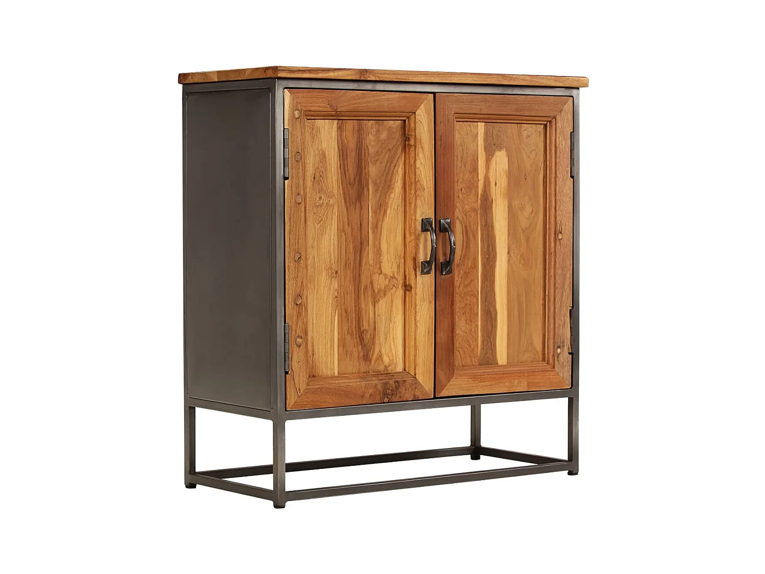 Buffet Teck recyclé et acier 65 x 30 x 70 cm