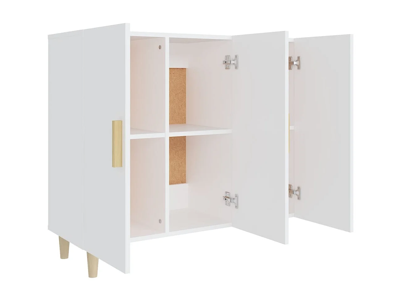 Buffet blanc 90x34x80 cm bois d'ingénierie