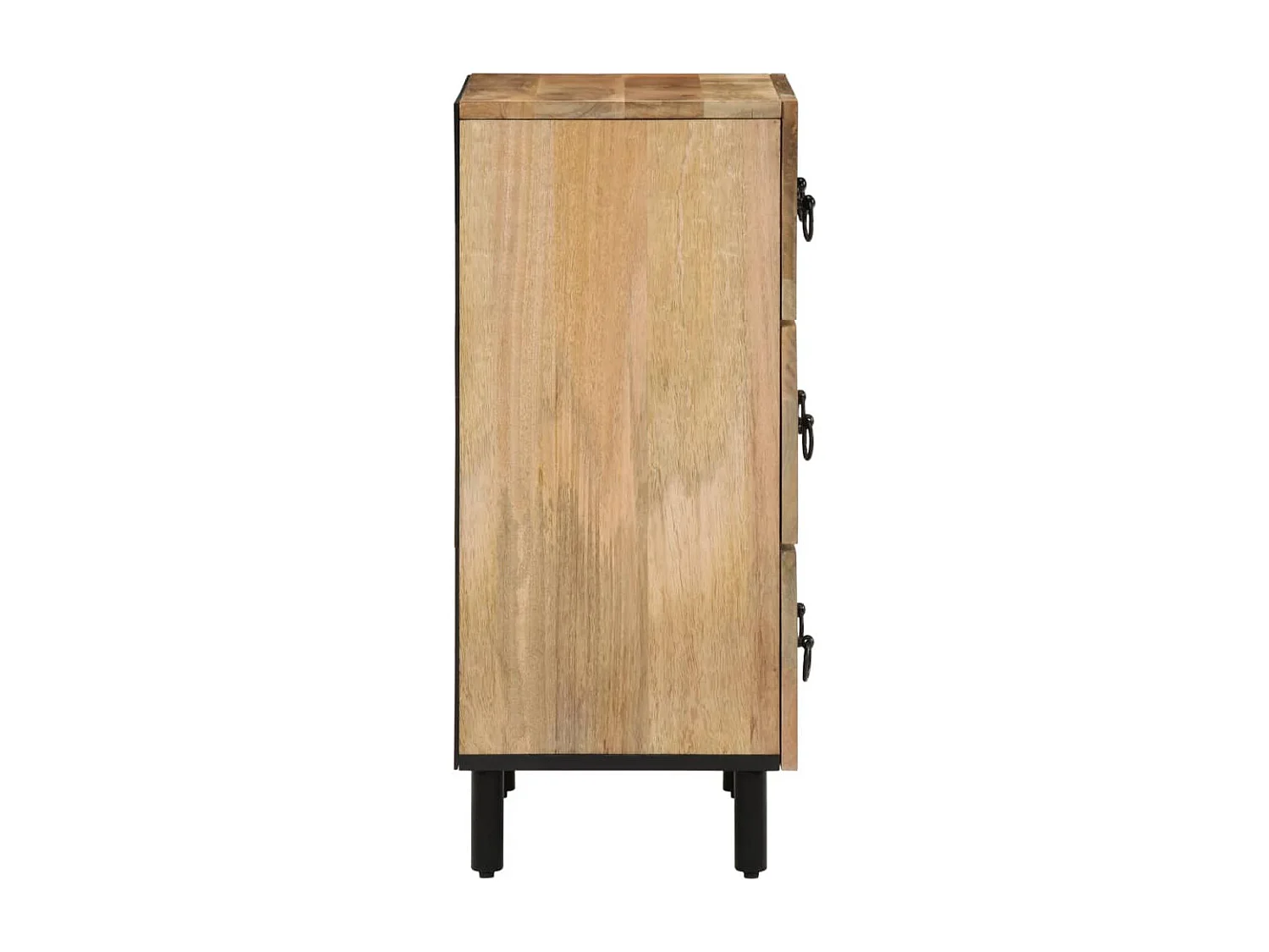 Aparador 3 piezas madera maciza de mango 60x33x75 cm