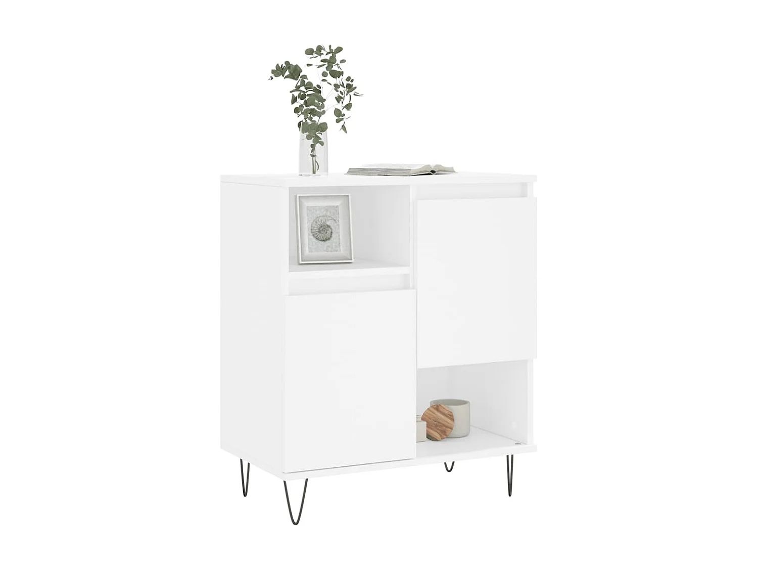 Buffet Blanc 60x35x70 cm Bois d'ingénierie